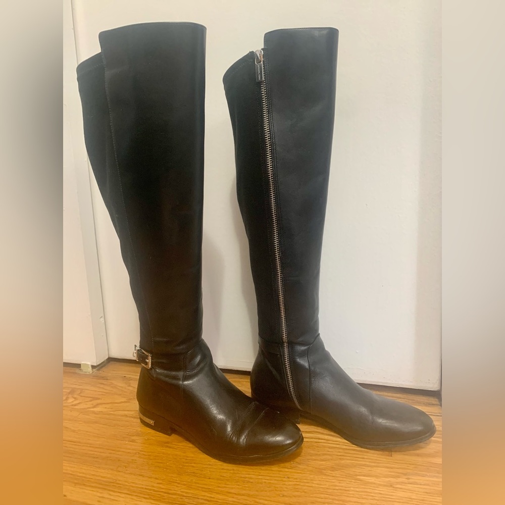 Michale Kors Knee-High Black Leather Boots